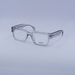 Versace VE3374U 5519 Eyeglasses Transparent Light Grey 55mm Square Frame